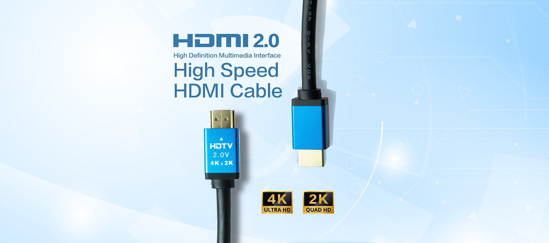 High Speed Male to Male HDMI Cable Banner