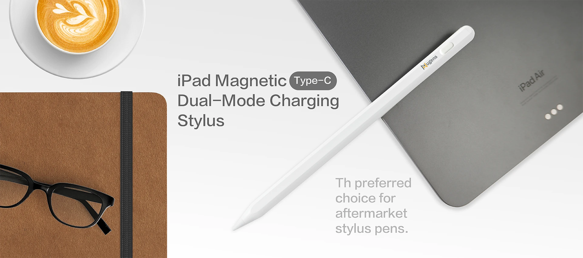 Nugens iPad iPad Magnetic Type-C Dual-Mode Charging Stylus-Desktop