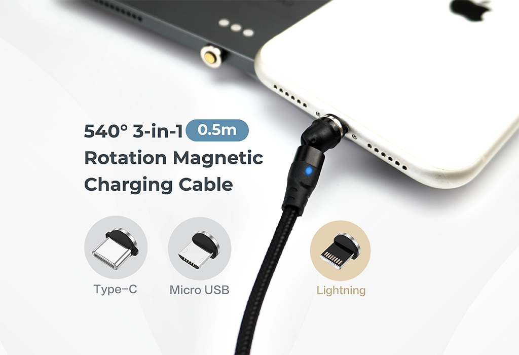 Nugens 540° Rotation Magnetic Charging Cable Banner-pad