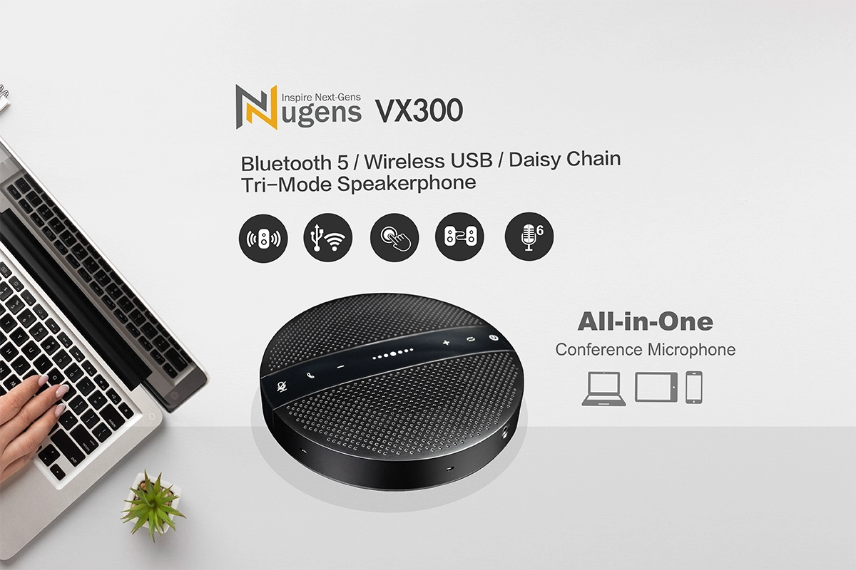 Bluetooth 5 / Wireless USB / Daisy Chain Tri-Mode Speakerphone