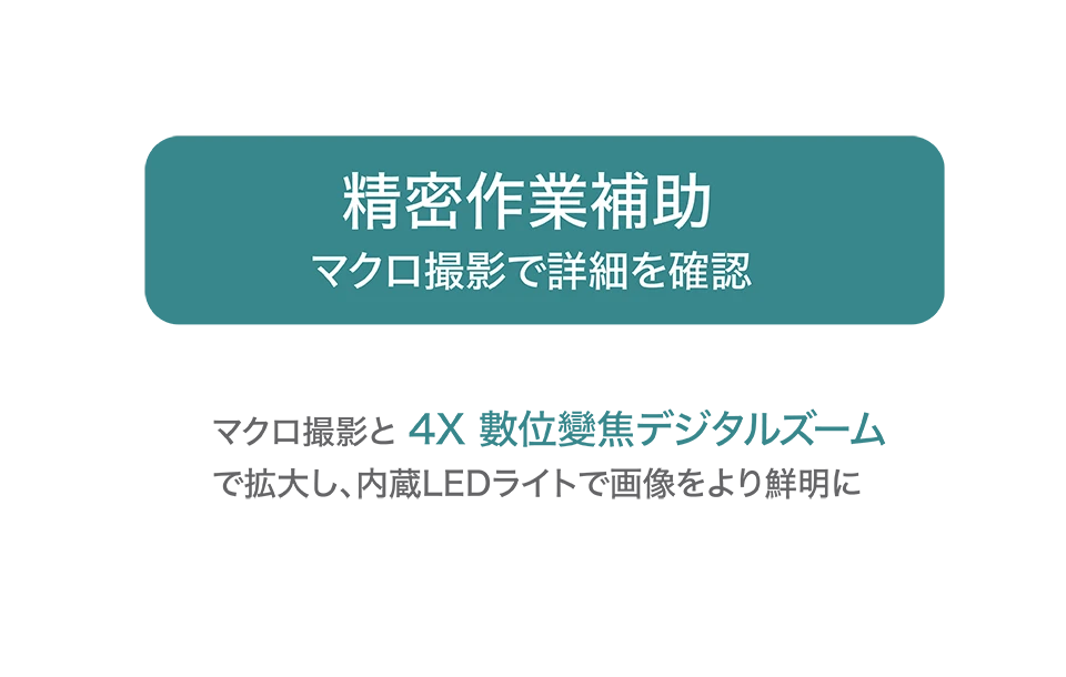 精密作業補助, マクロ撮影で詳細を確認