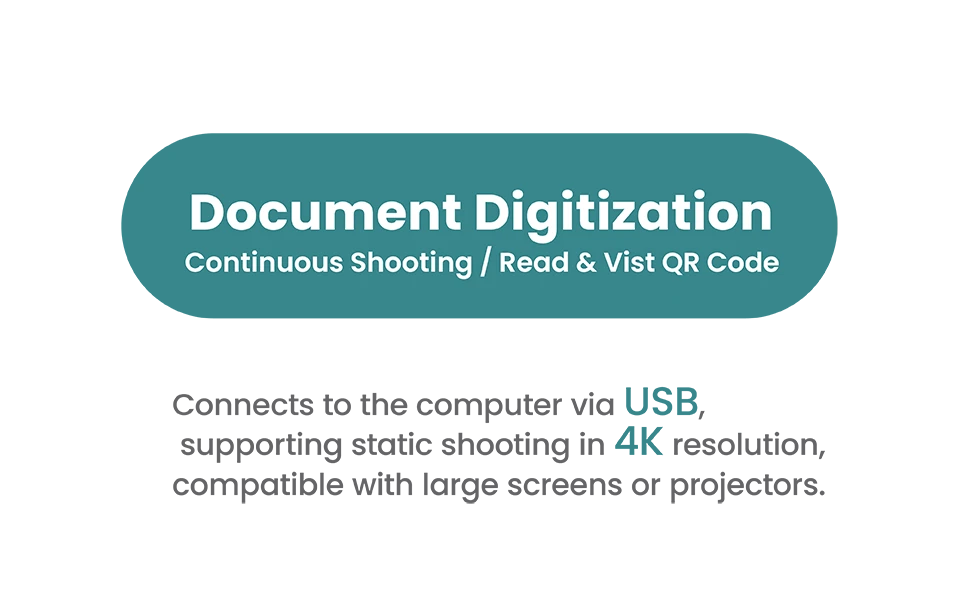 Document Digitization, Continuous Shooting / Read & Vist QR Code