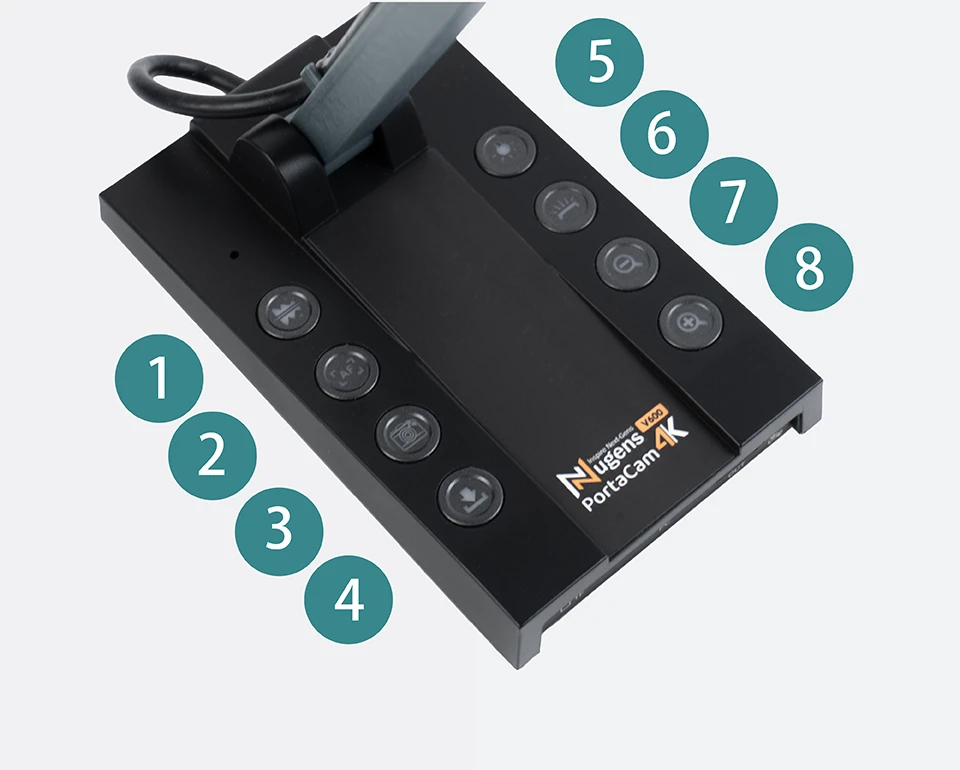 PortaCam Dual-Mode Document Camera Function Buttons