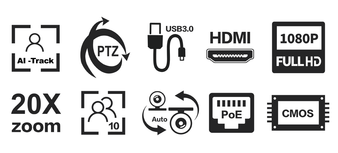 20X PTZ Auto Tracking Optical Camera Icon