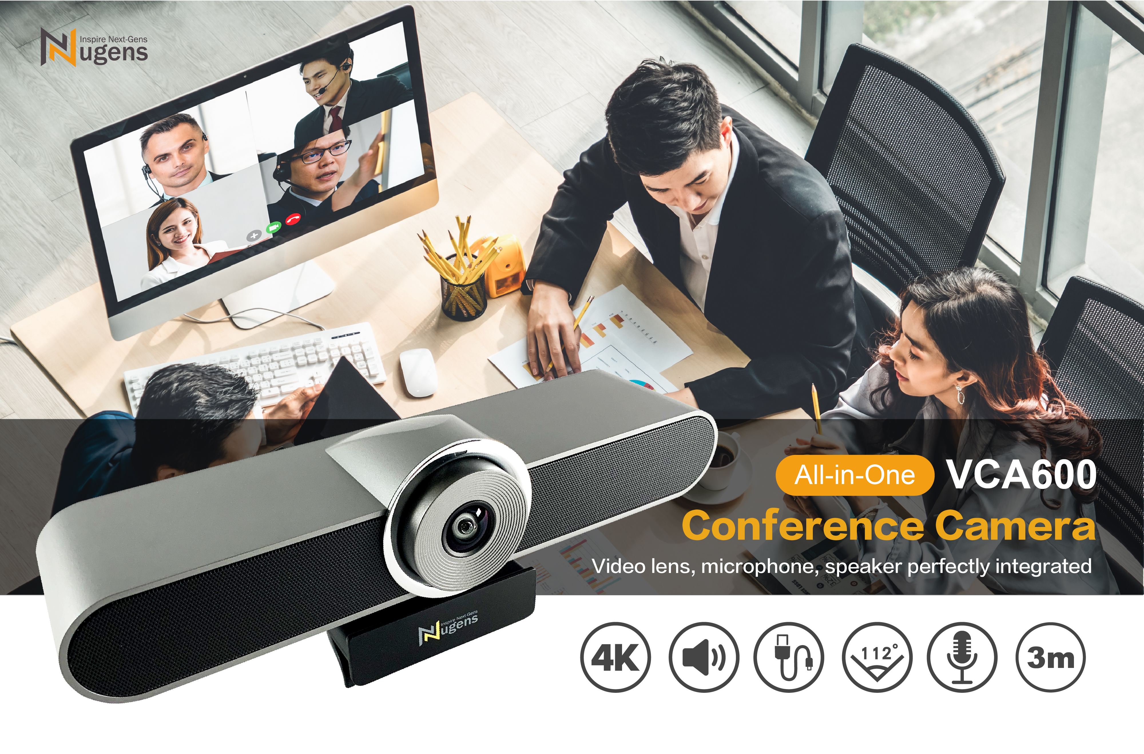 VCA600 All-in-One 4K Conference Camera