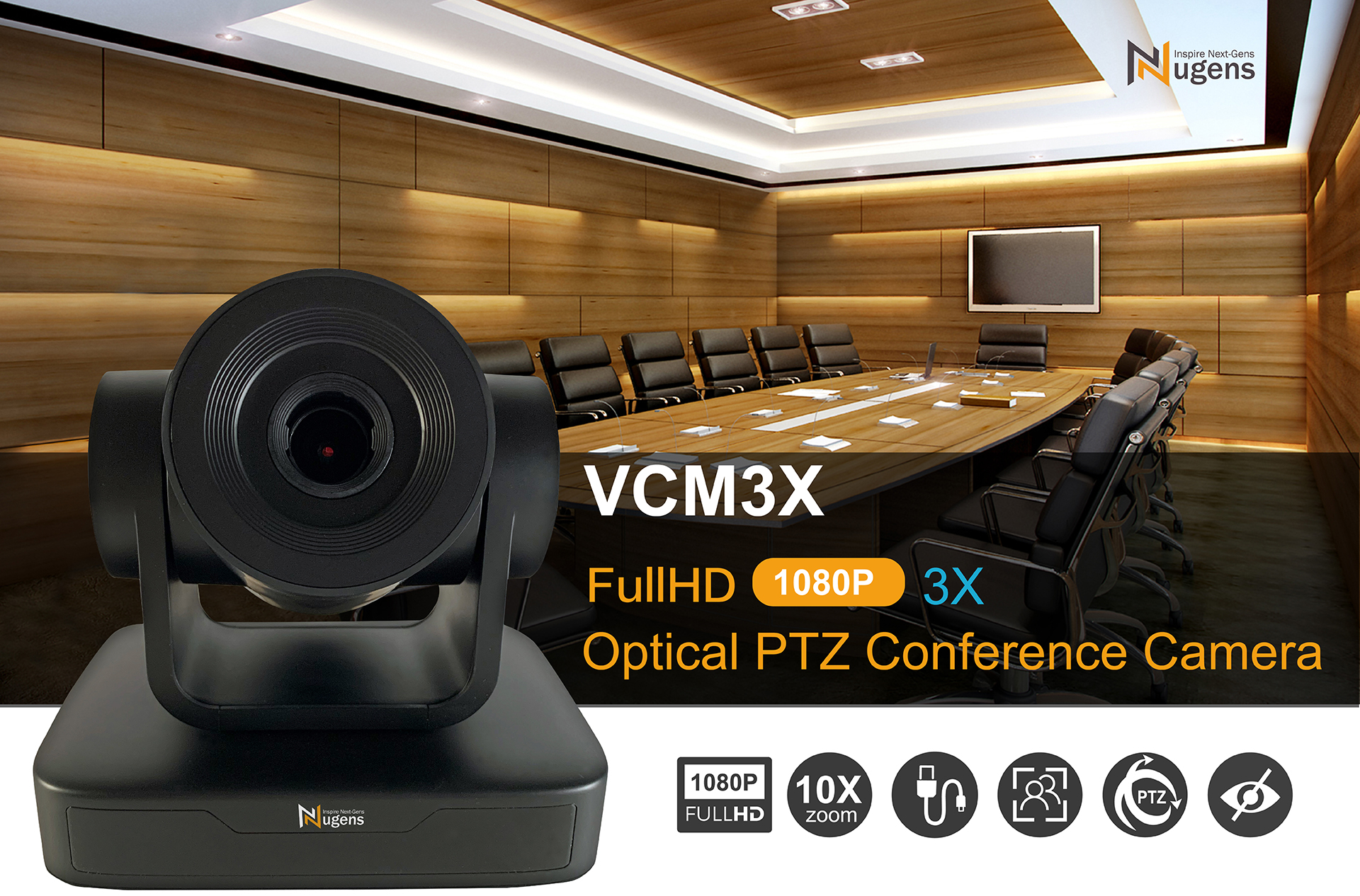 VCM1000 10X Optical PTZ Conference Camera